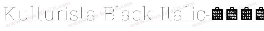 Kulturista Black Italic字体转换